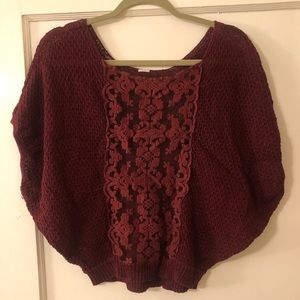 Free People Cranberry Sleeveless Layering Knit